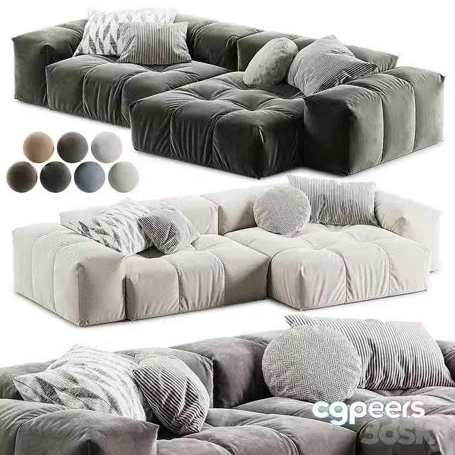 3ds Max Free – Pixel Corner Sofa Saba