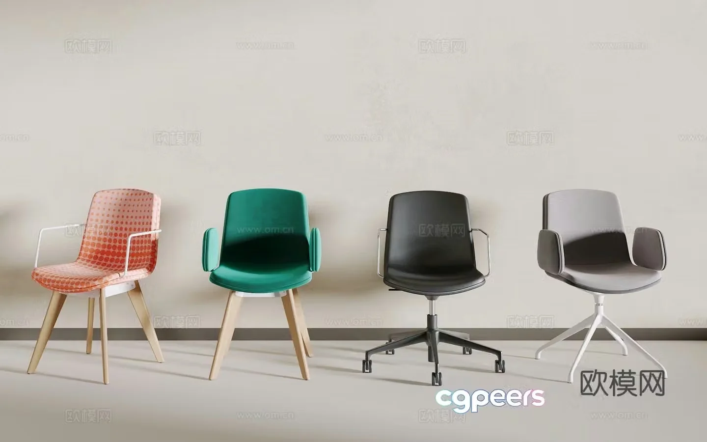 Modern single chair 3d model