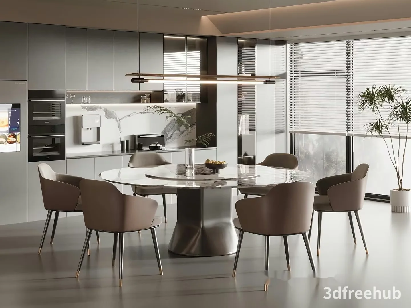 Modern Dining Room 3D Model – 20546 – VRAY Render
