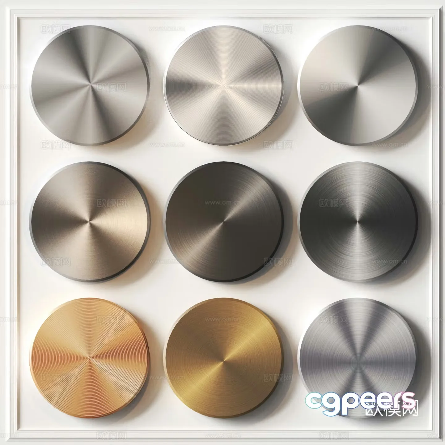 Modern metal brushed stainless steel 3d model