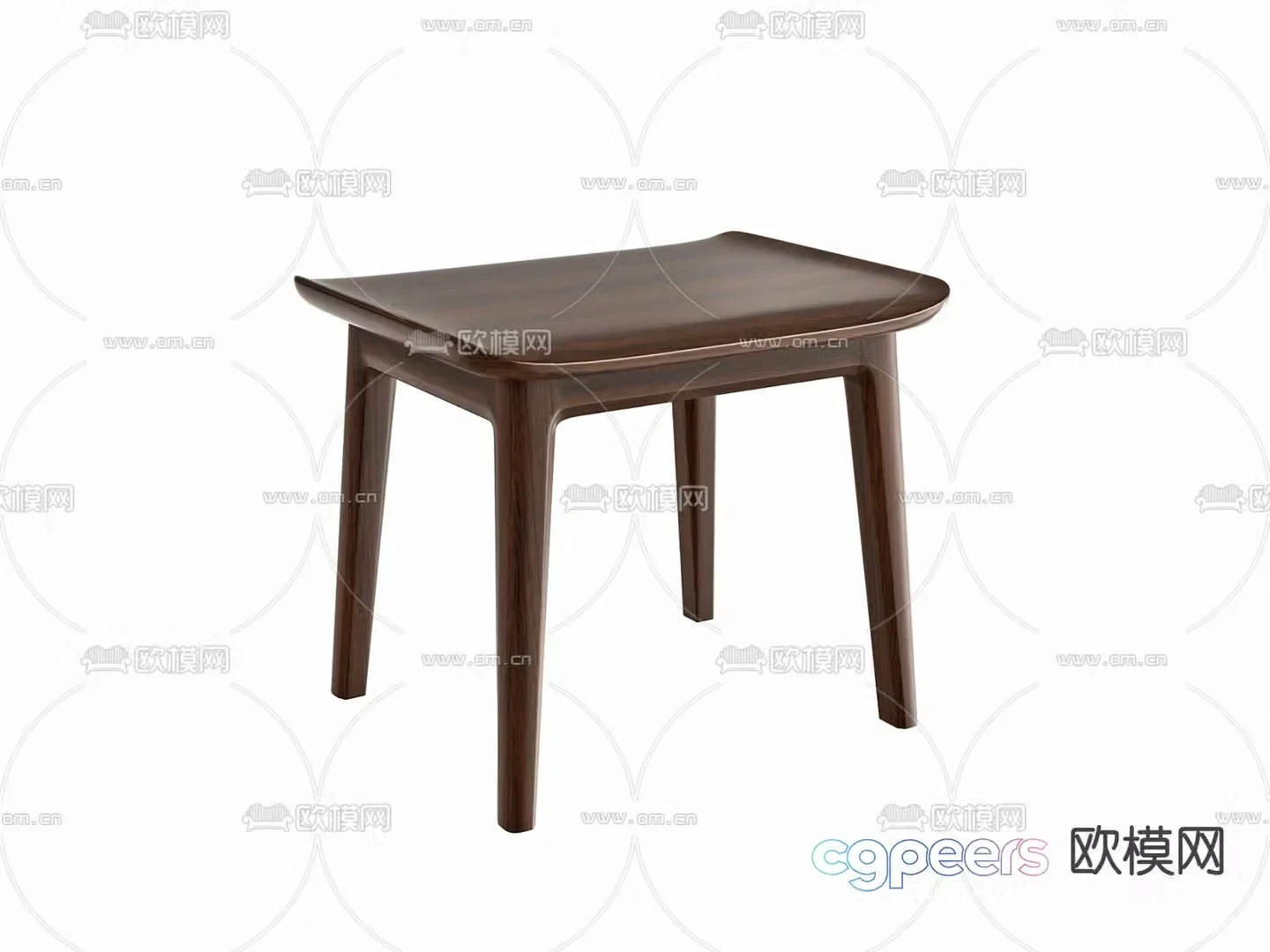 New Chinese style stool low stool square stool 3D model