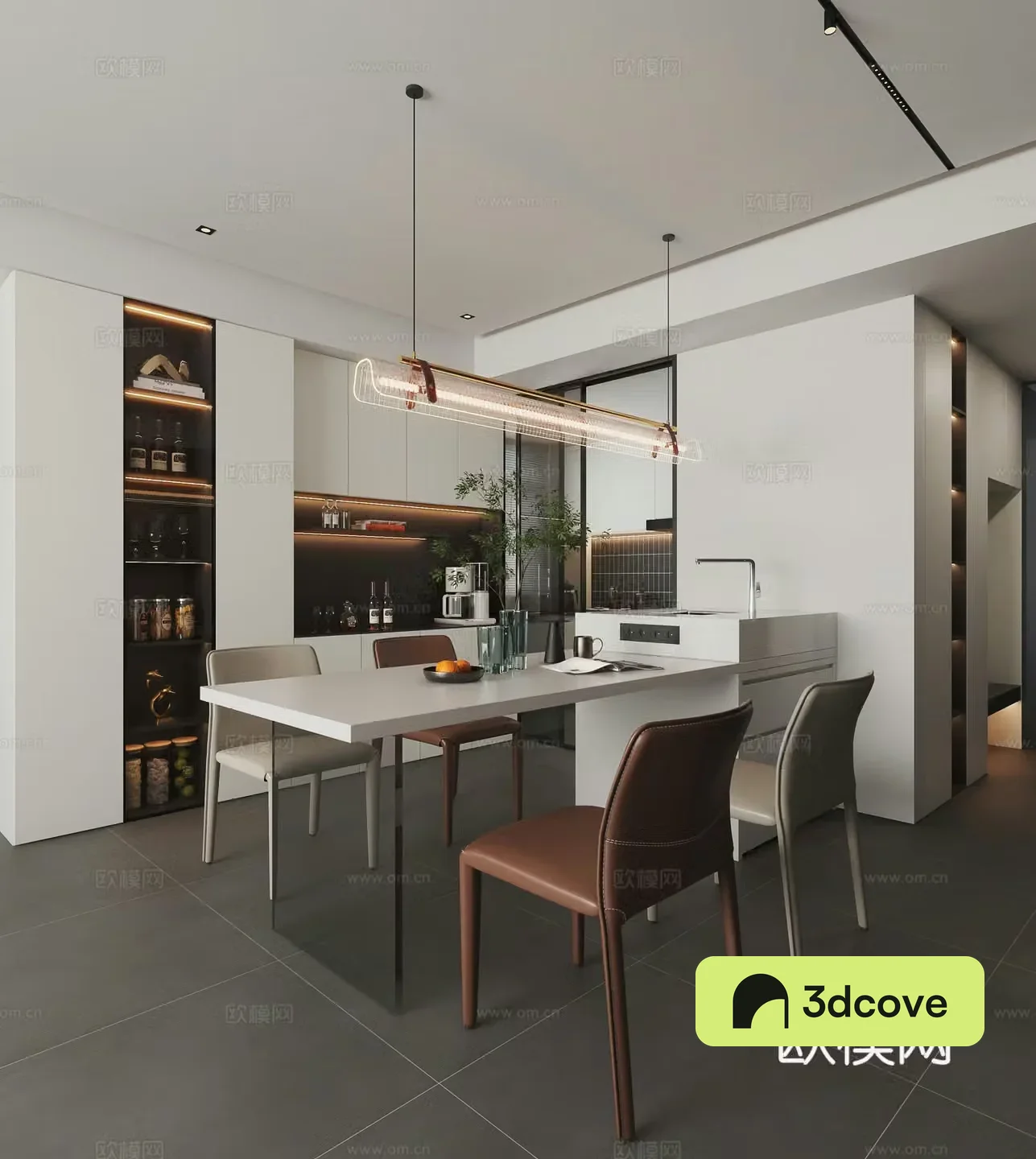 Modern restaurant wine cabinet Zhongdao restaurant kitchen sideboard