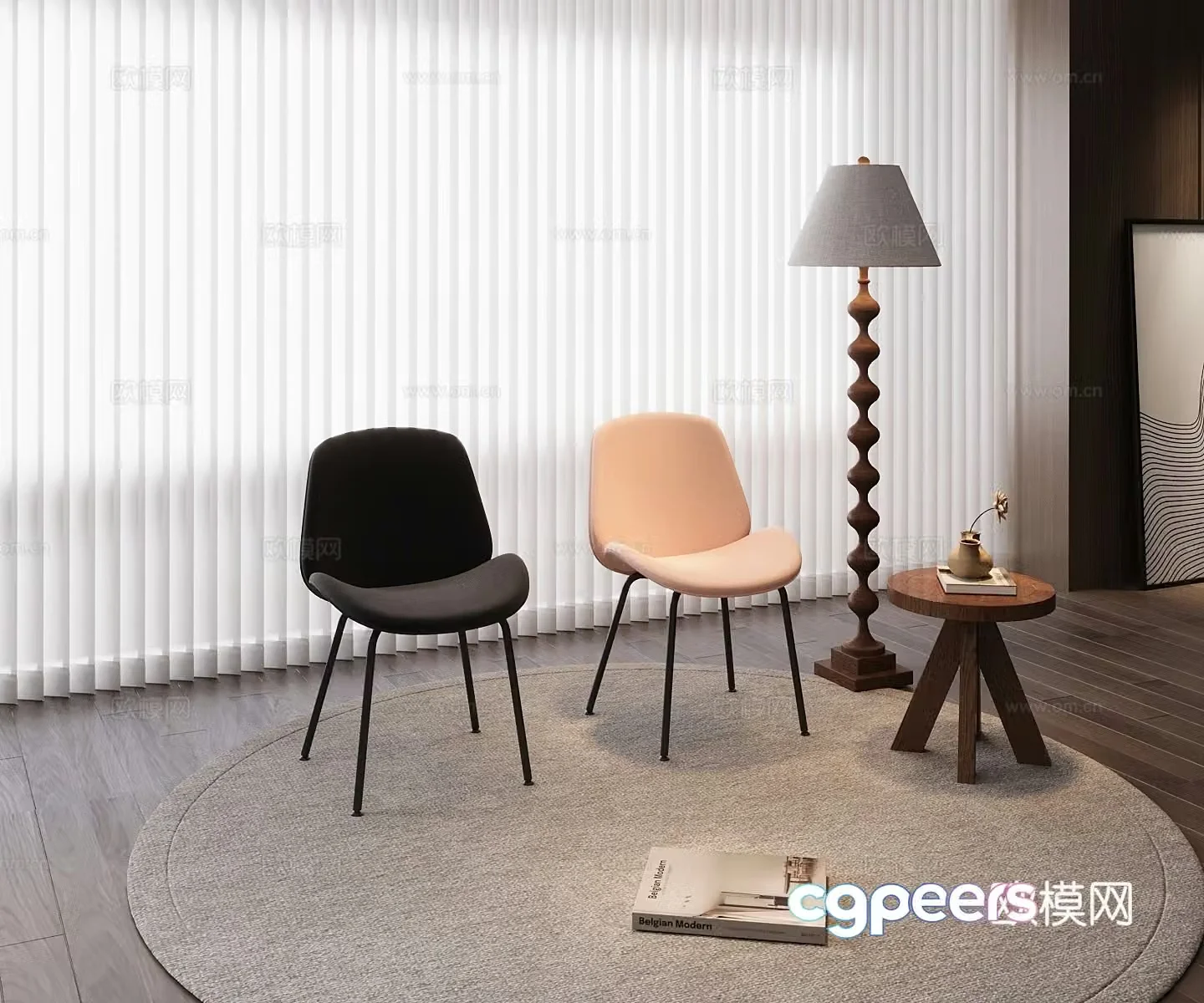 Modern single chair 3d model