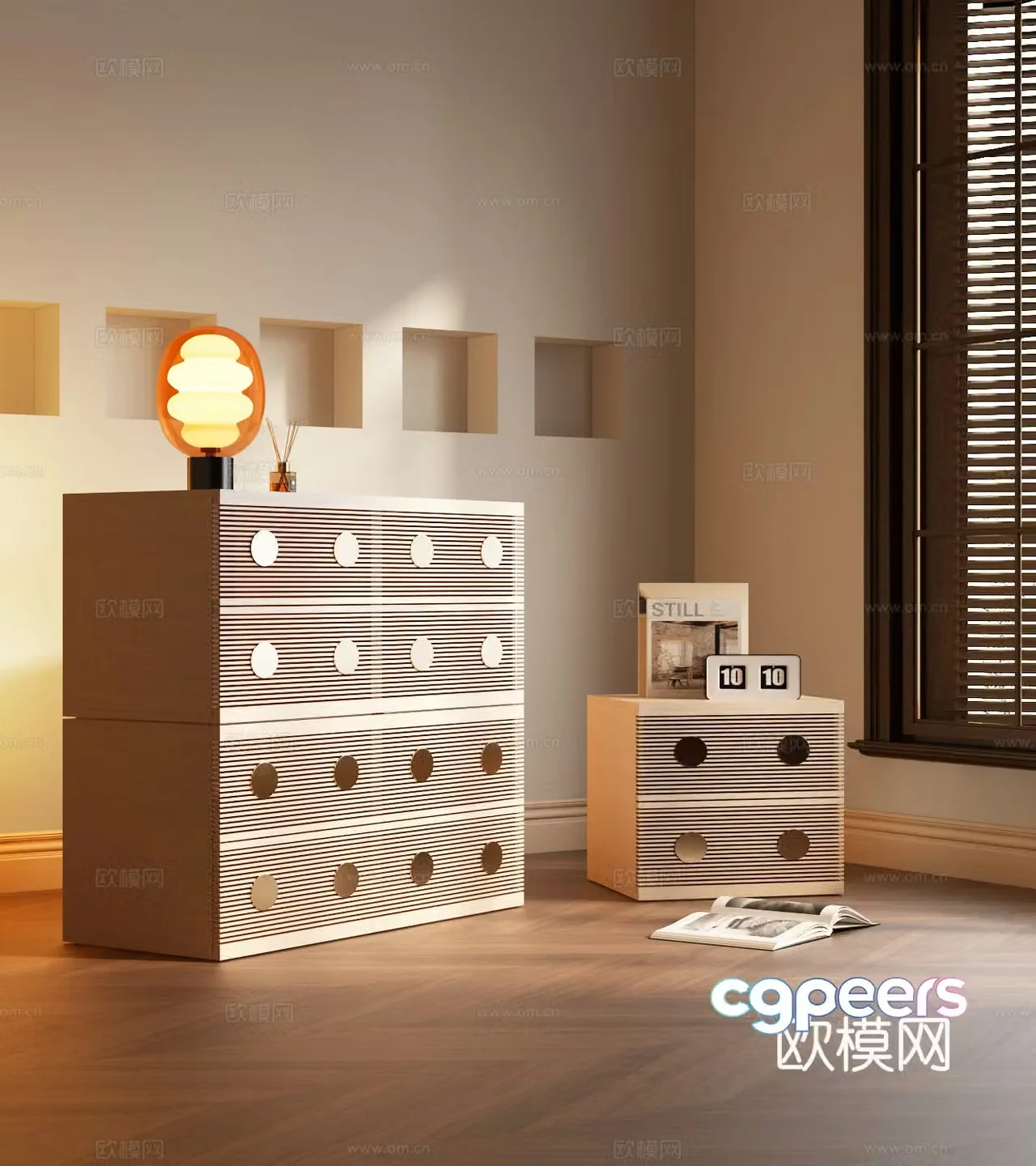 Modern night table 3d model