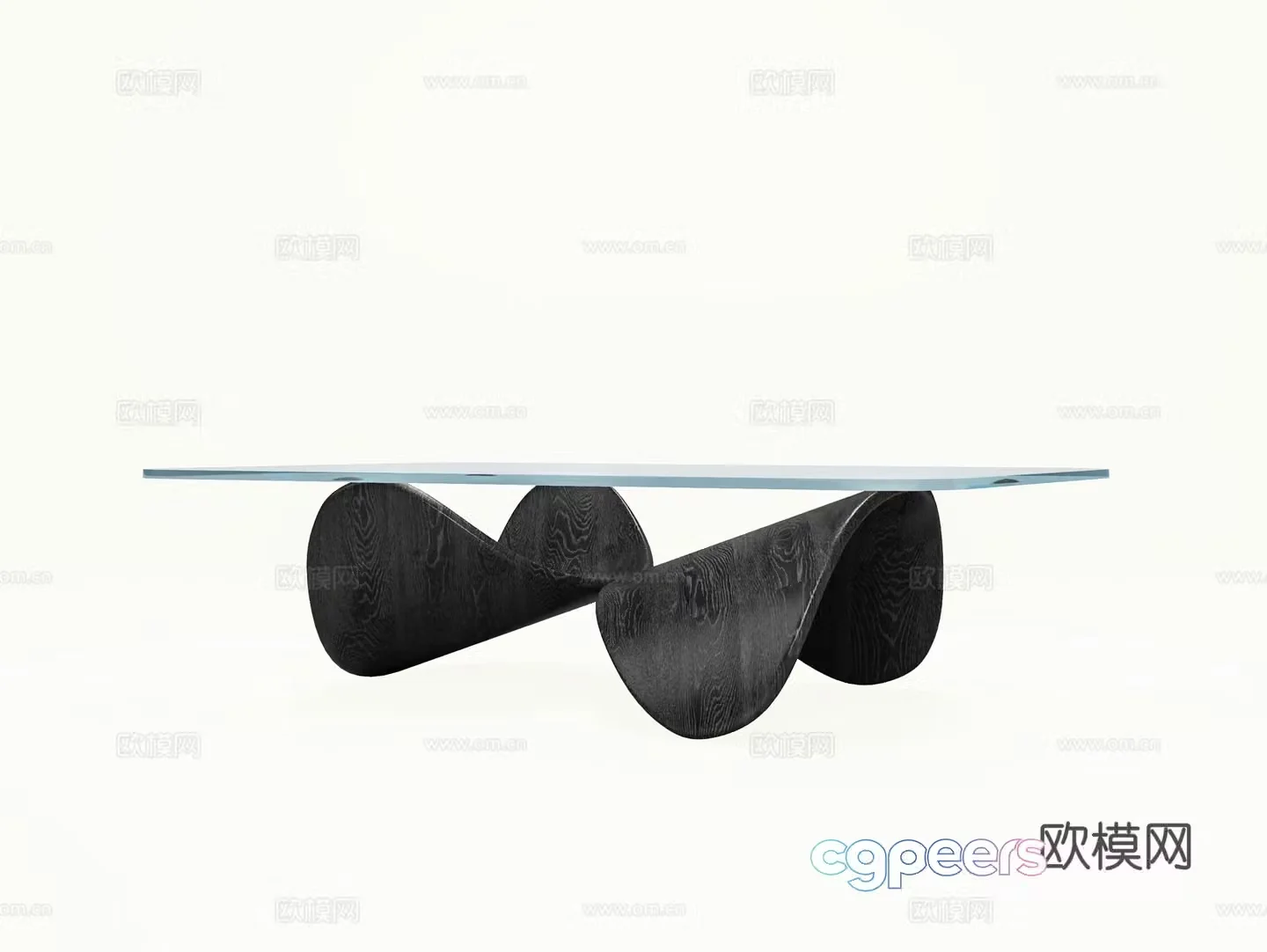Glass coffee table 3d model