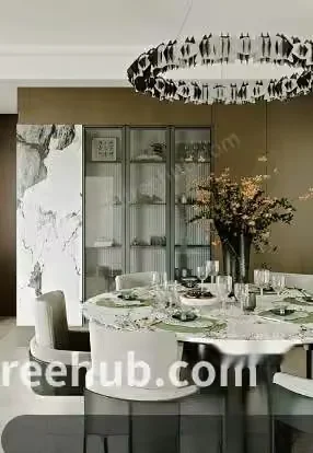 Modern Dining Room 3D Model – 22691 – VRAY Render