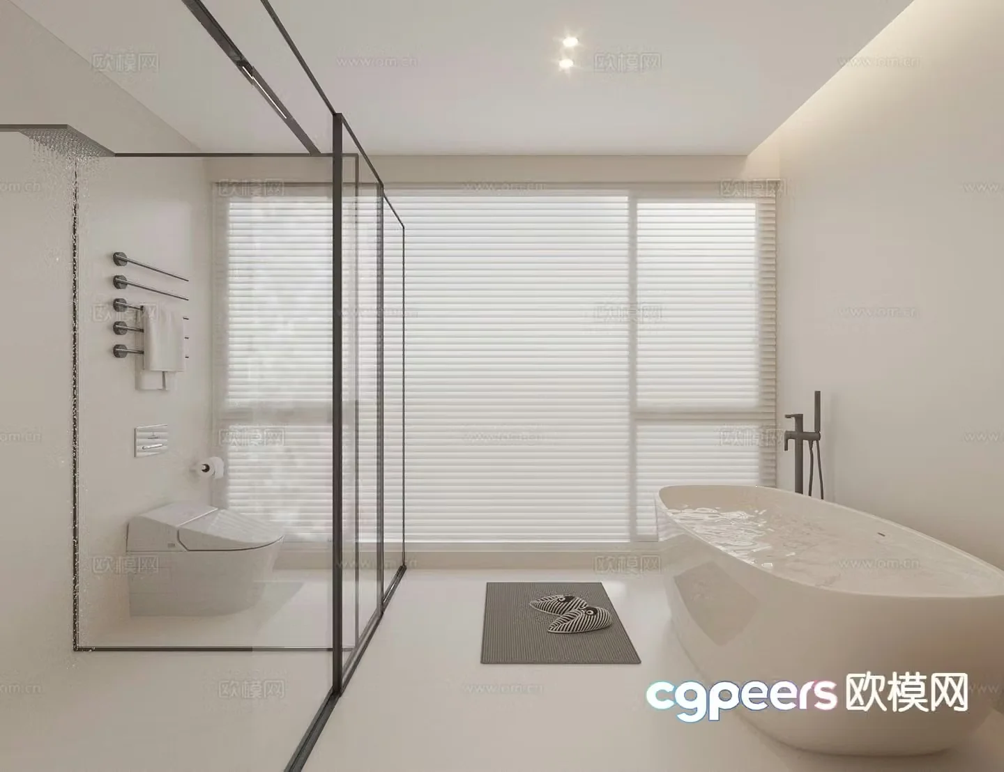 Modern bathroom bathroom 3d model