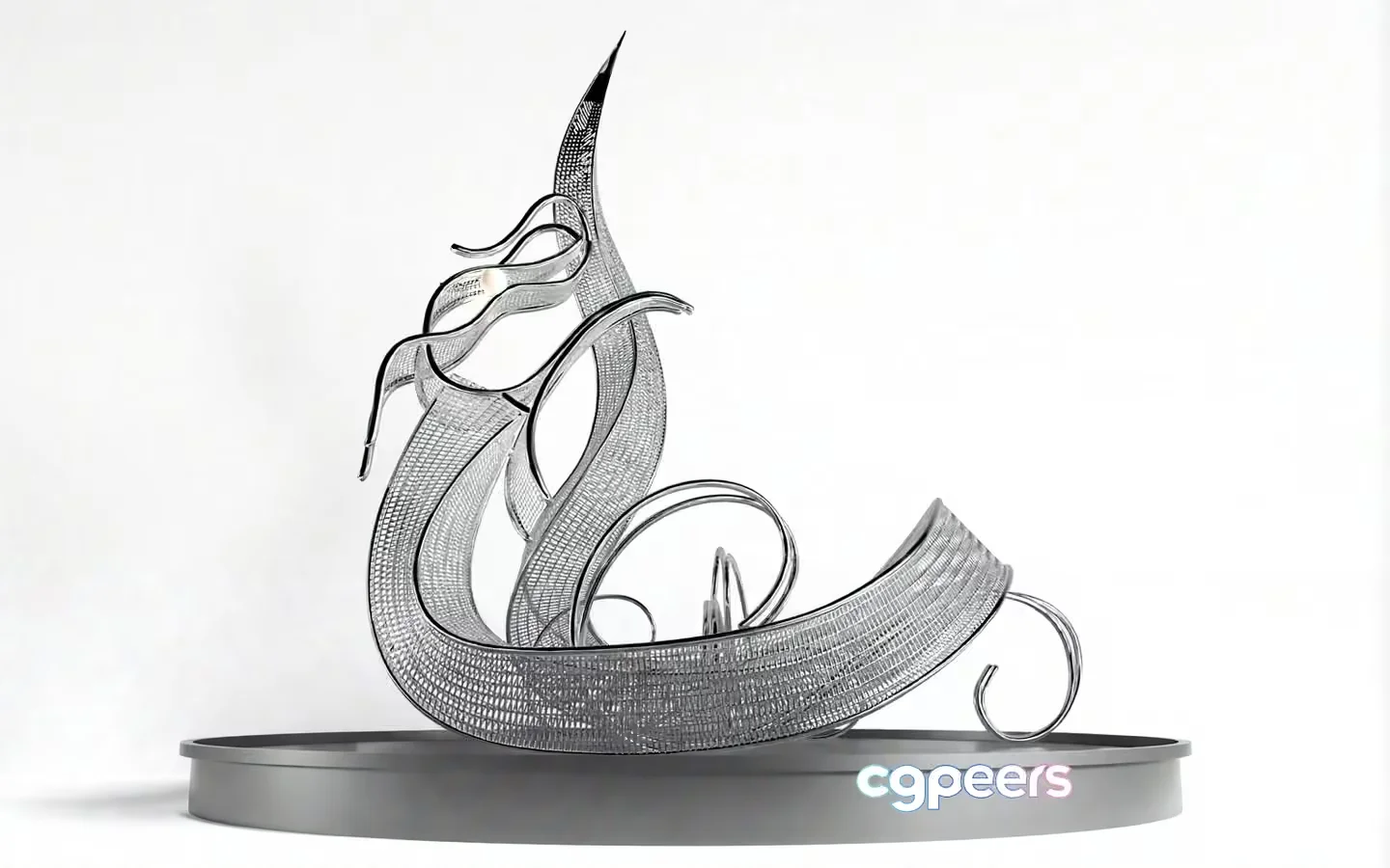 Metal Art Piece 3D Model – 14544 – CORONA Render