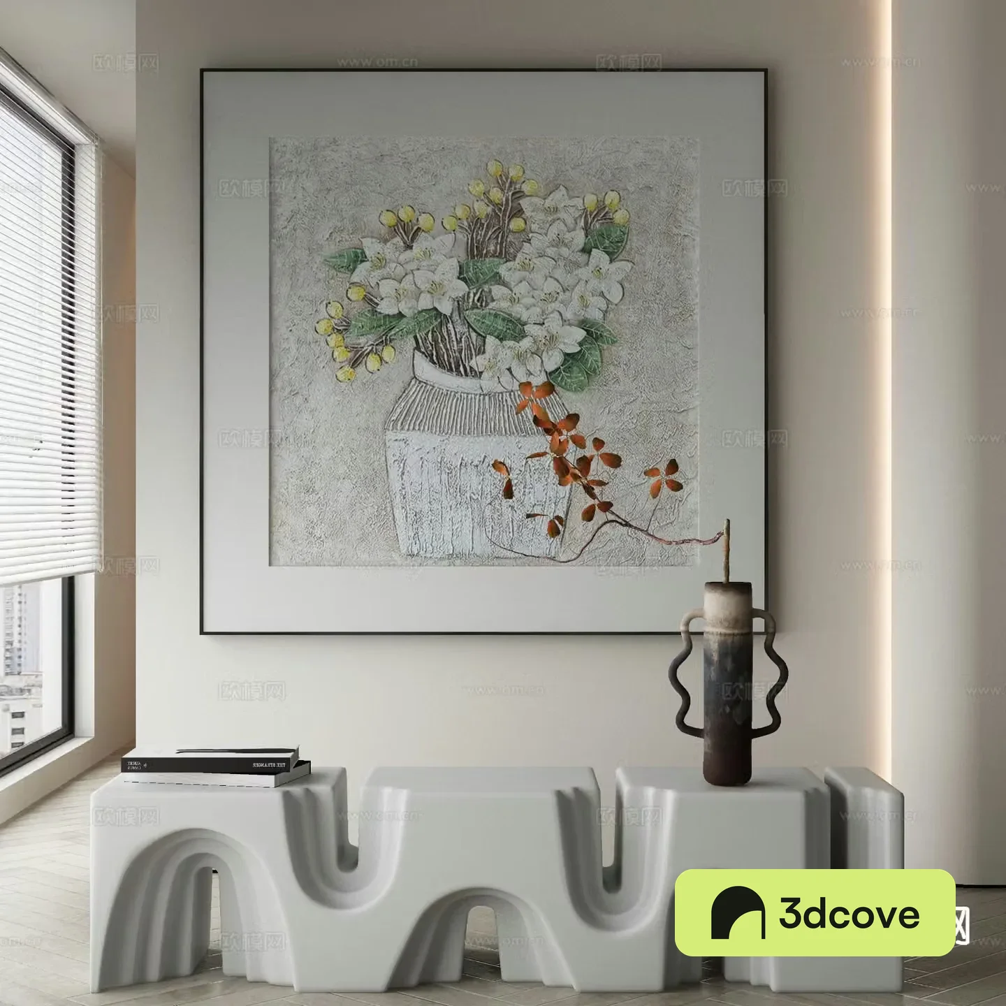 Modern decorative painting vase oil painting