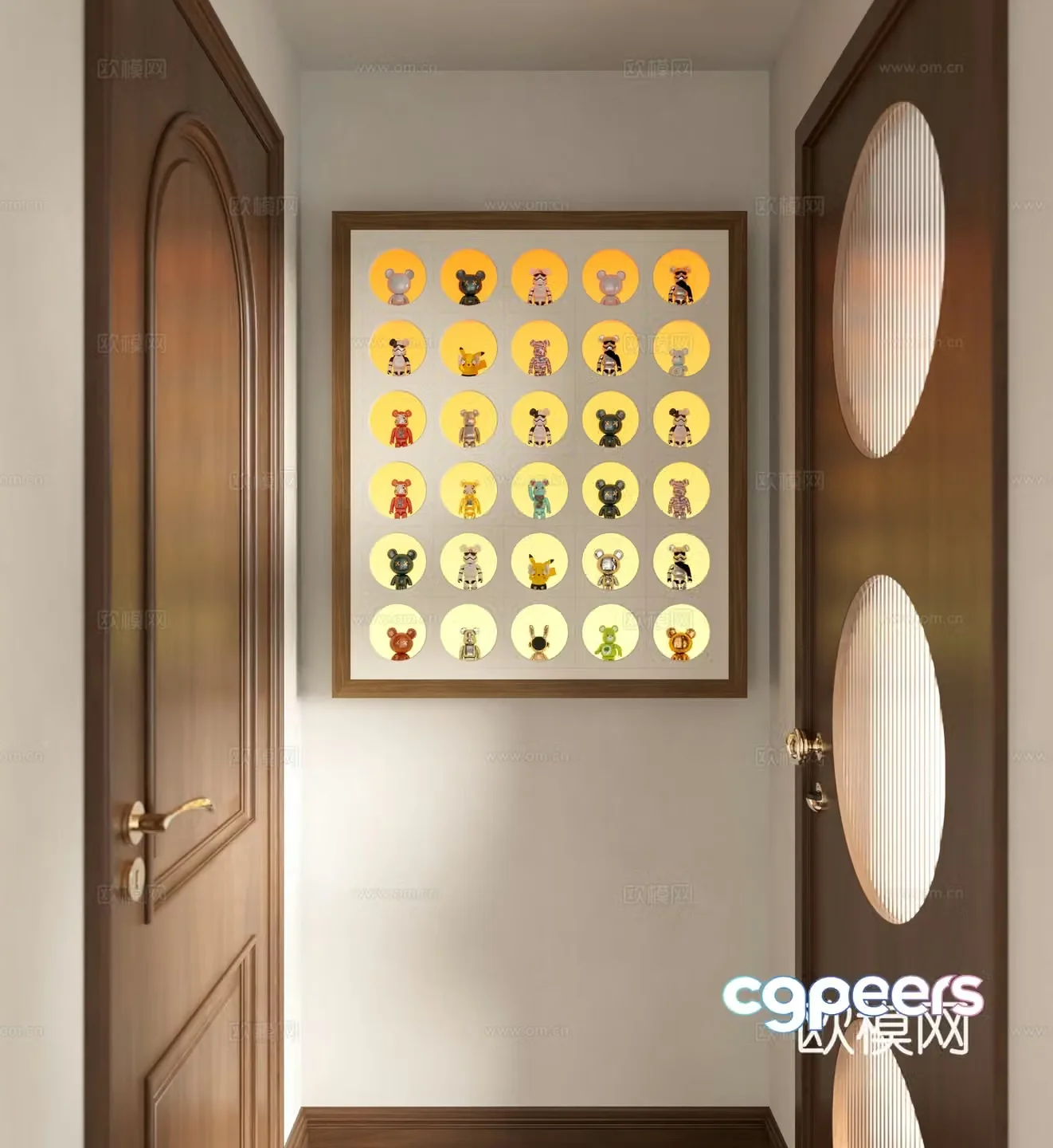 Middle-aged blind box display cabinet Modern blind box entrance display cabinet Figure cabinet Doll cabinet Blind box 3D model