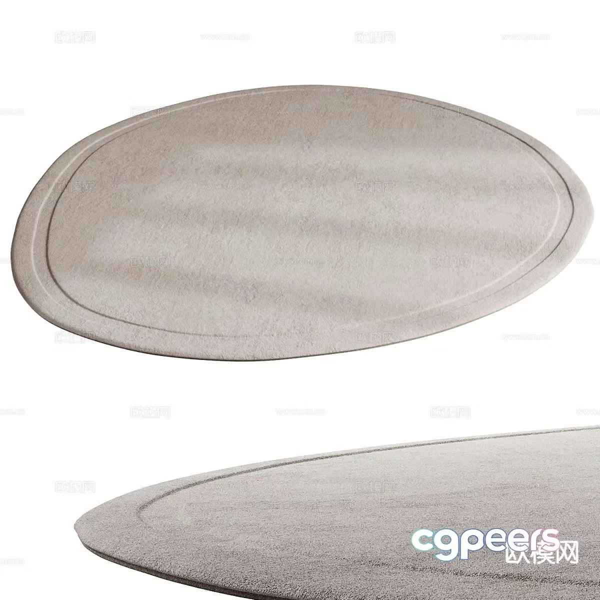 Round carpet 3d model