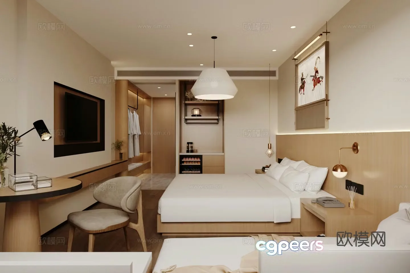 Logwood Wind Hotel Room B&B Suite 3D Model