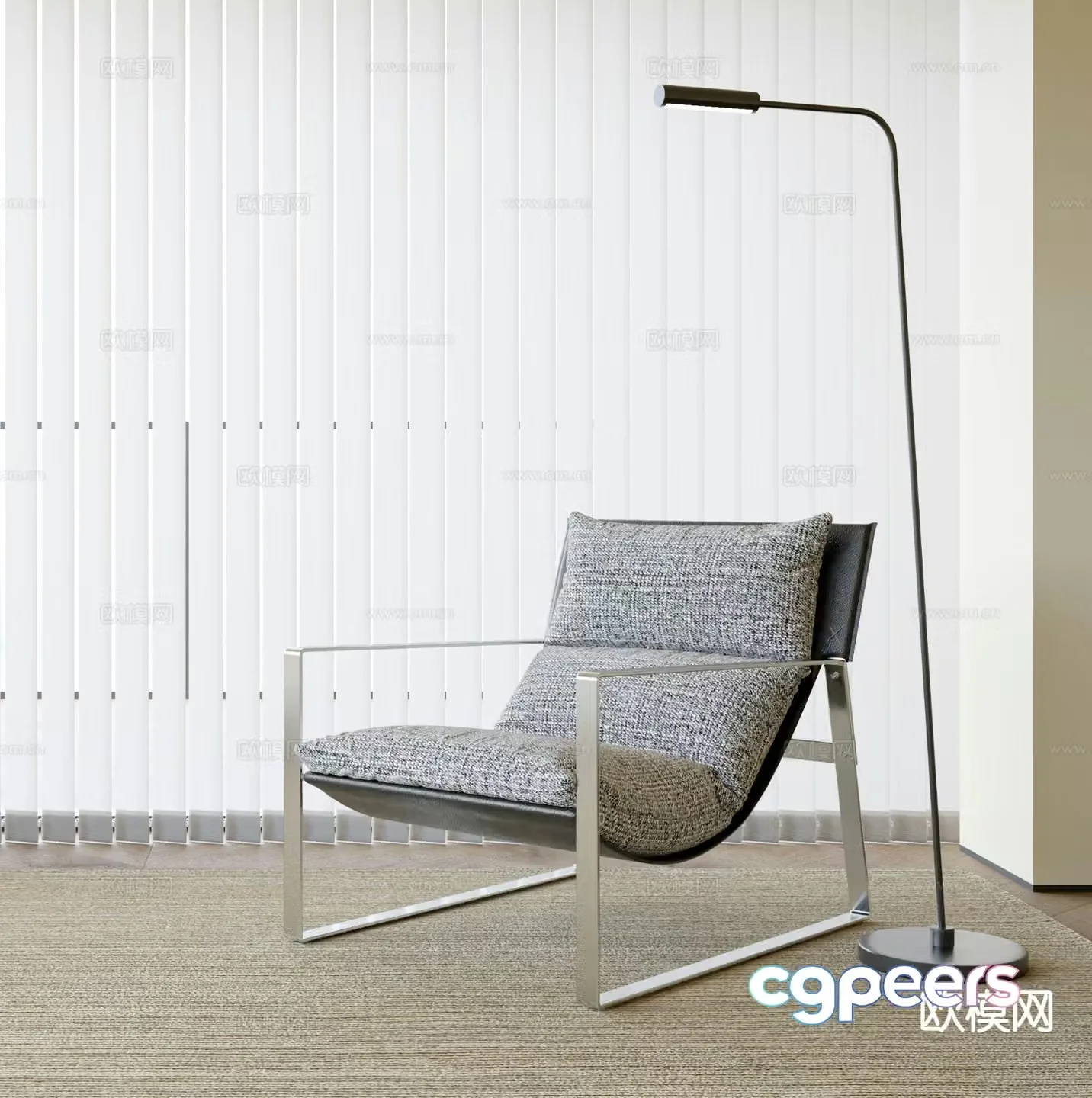 Modern chair leisure chair 3d model