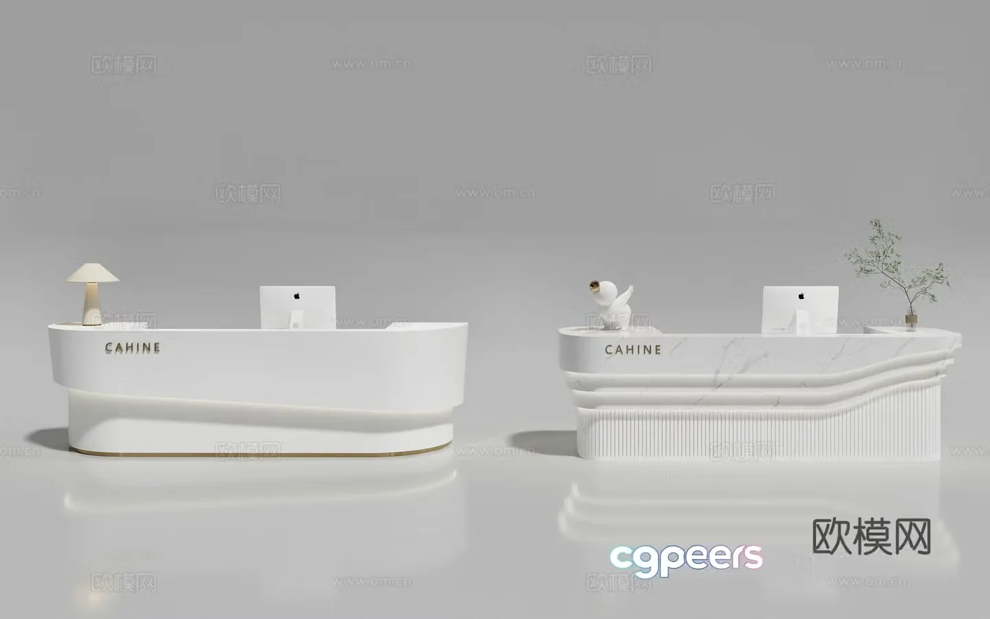 Modern front desk company front desk beauty salon front desk simple front desk hotel front desk office front desk 3d model