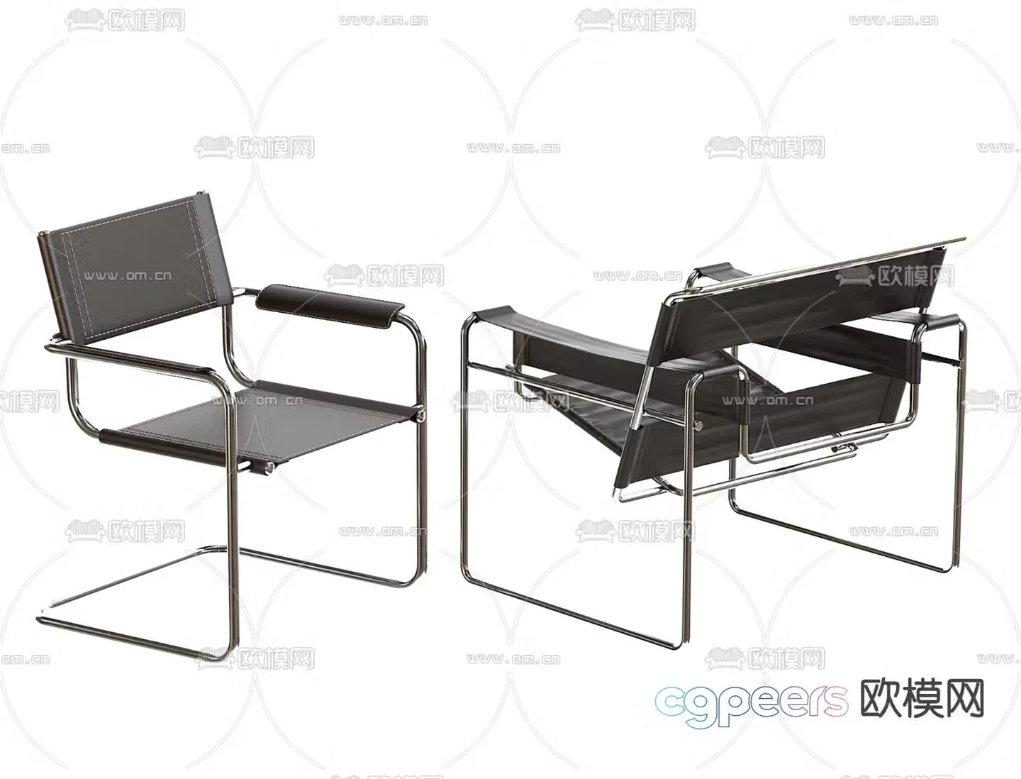 Class chair office chair conference chair 3d model