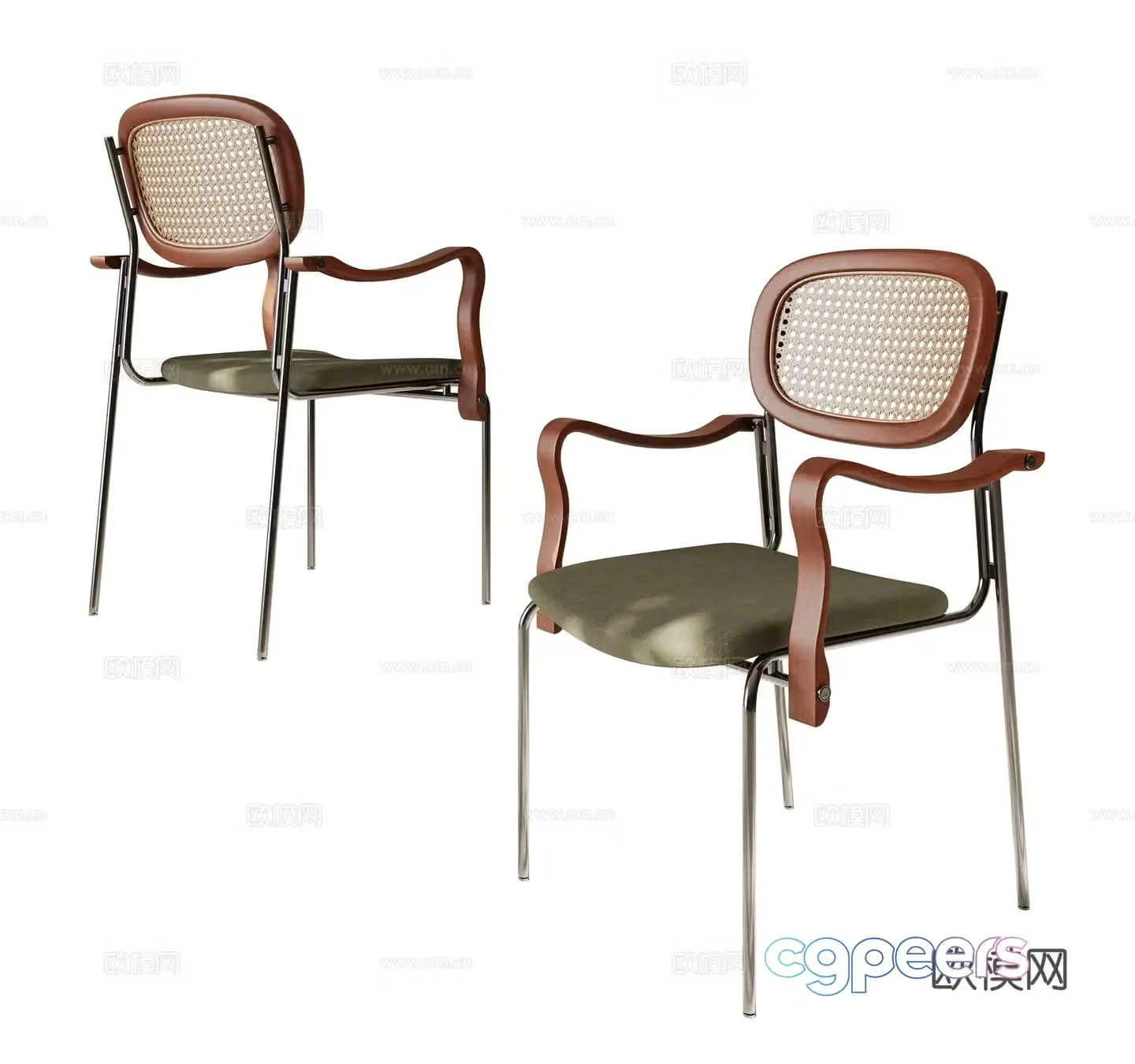 Medieval style chair dining chair 3d model