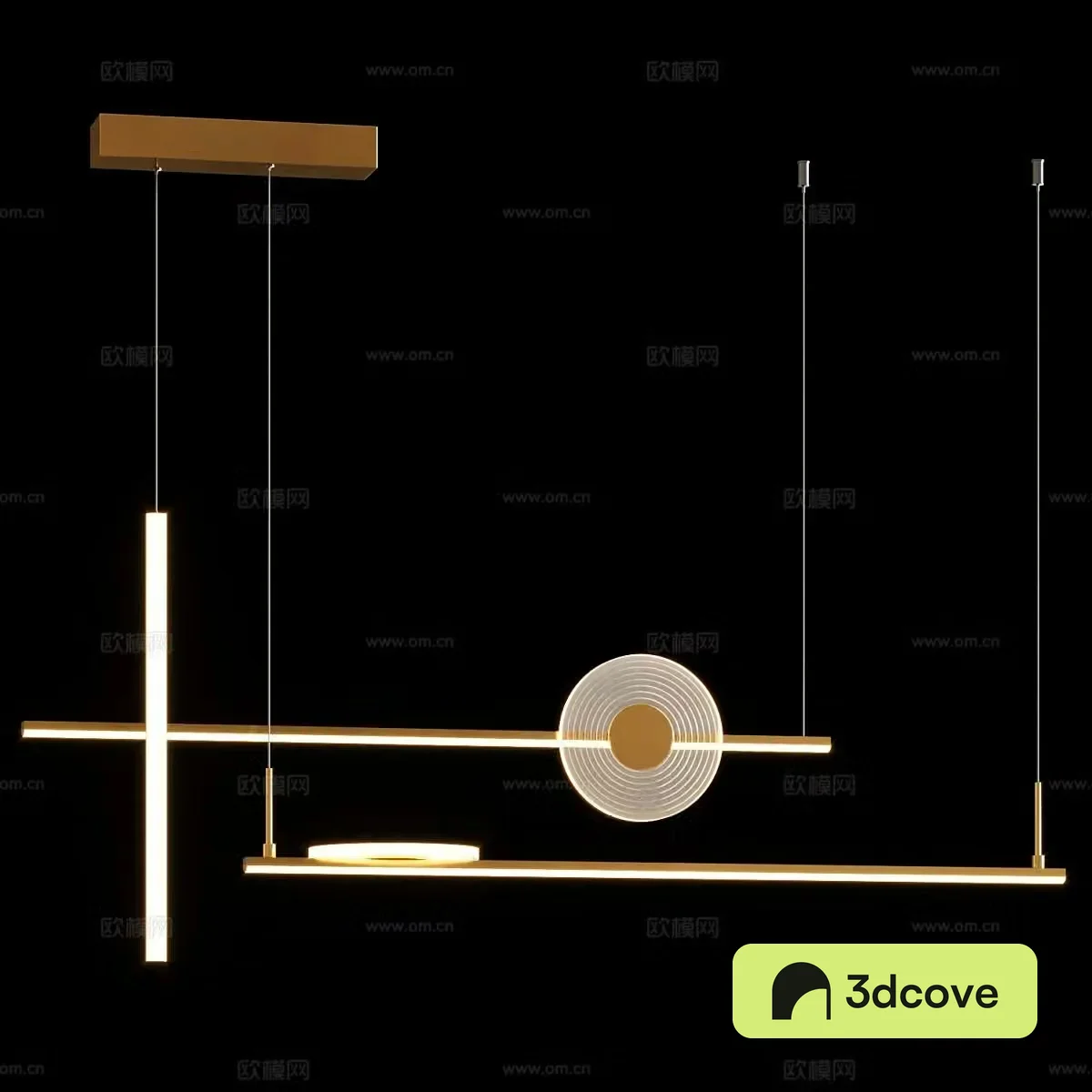 Light luxury long chandelier