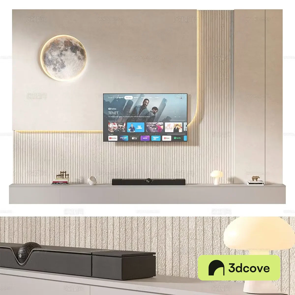 Wasabi TV background wall 3d model