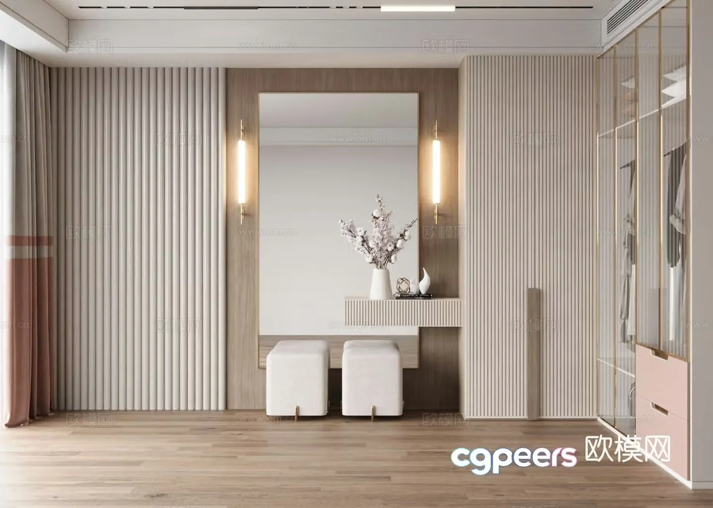 Modern cloakroom 3d model