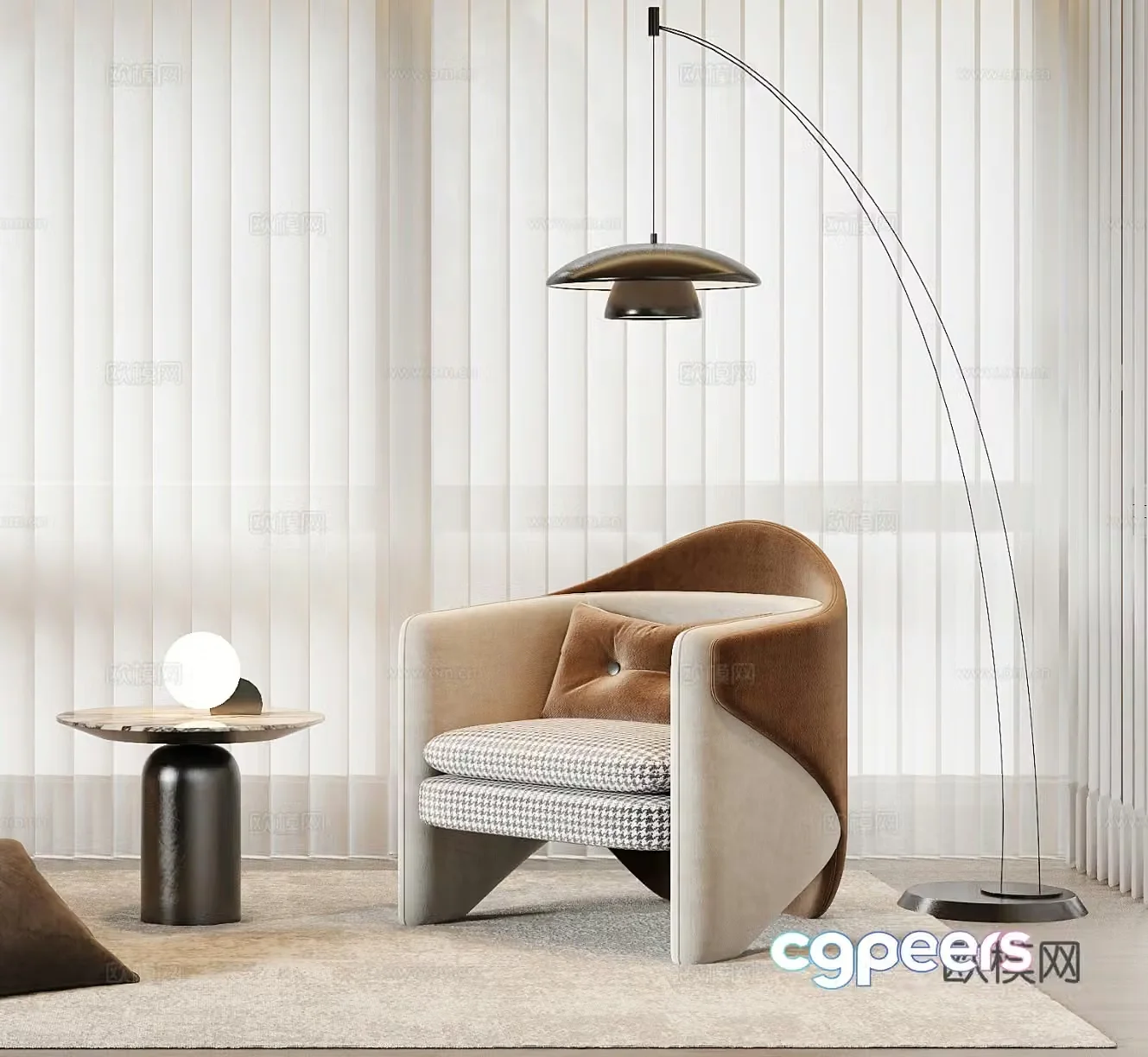 Modern leisure chair 3d model