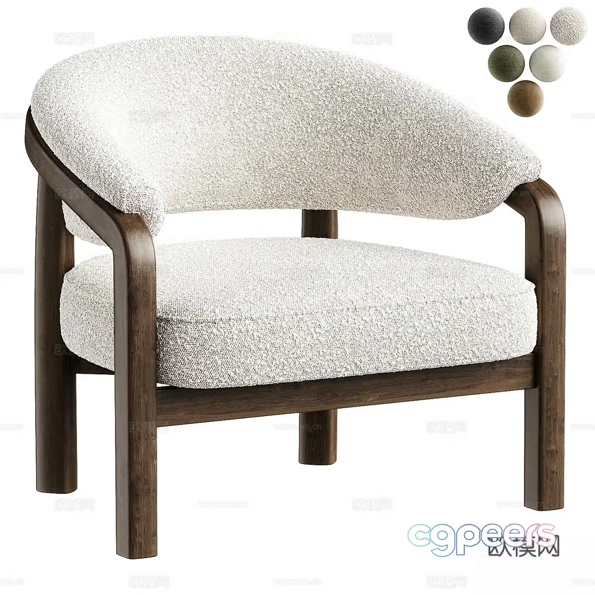 New Chinese casual chair 3D model