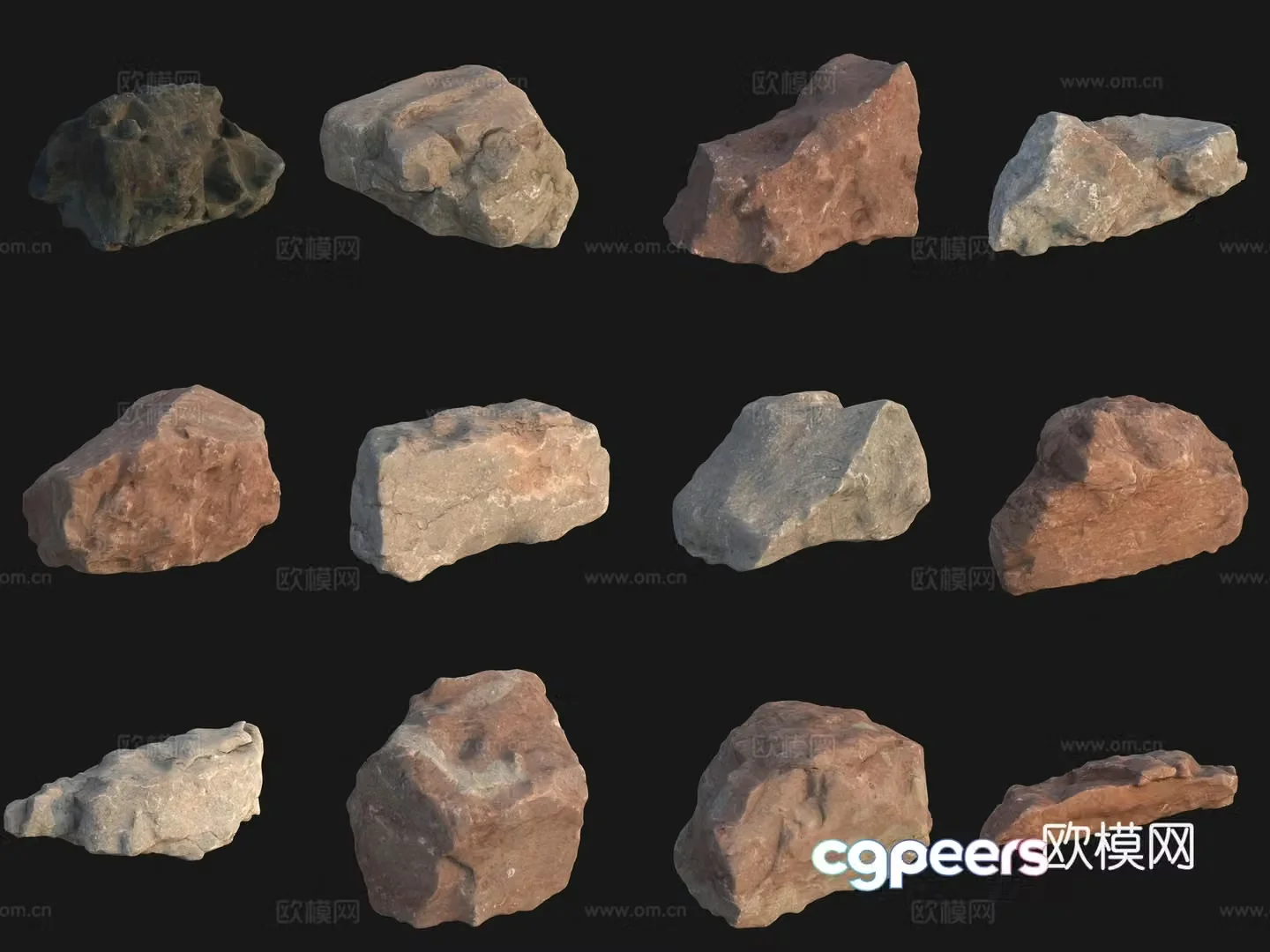 Rock big stone 3d model