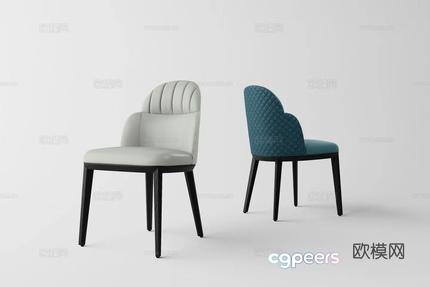 Modern minimalist dining chair 3d model