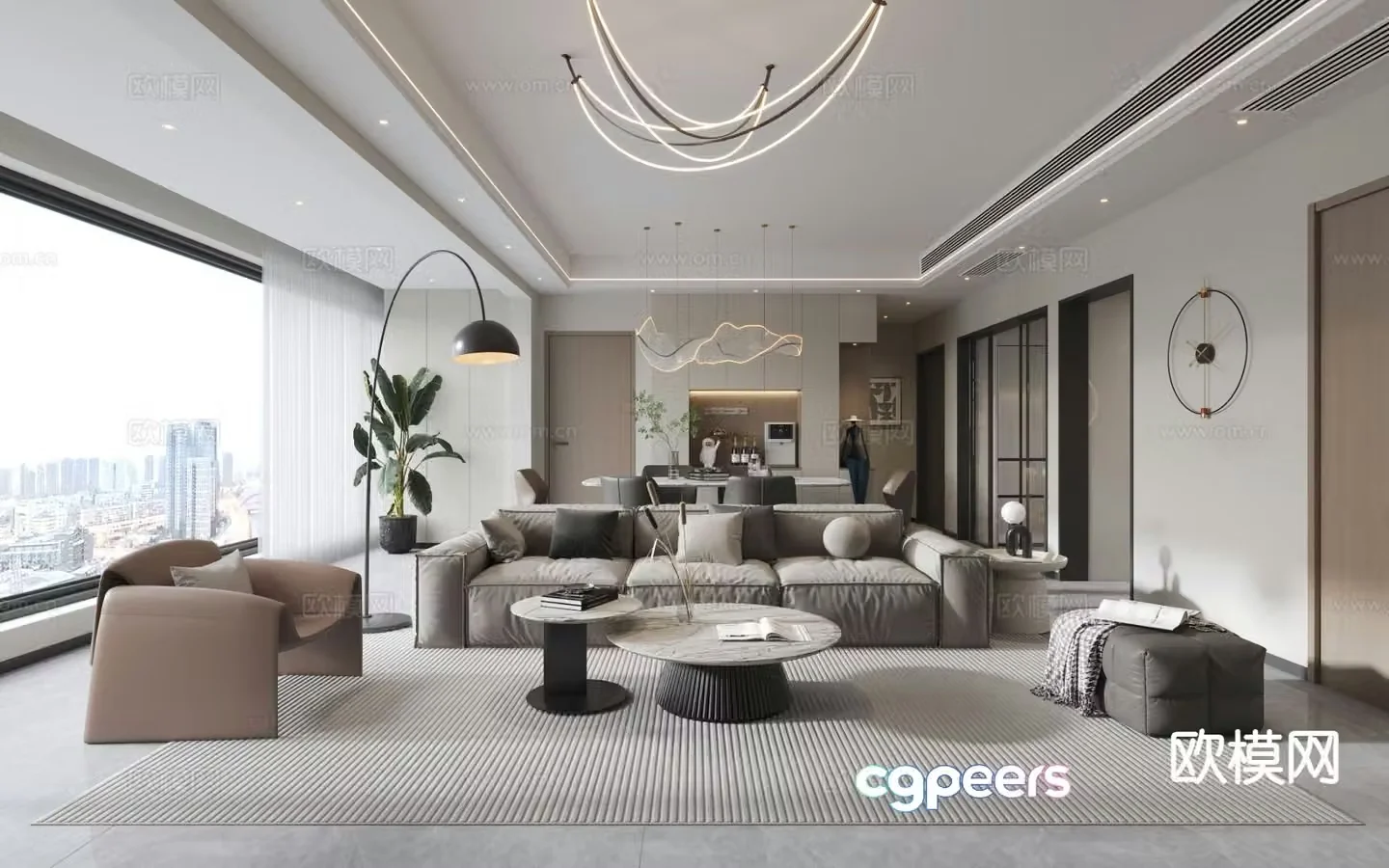 3D model of high-end Huike restaurant