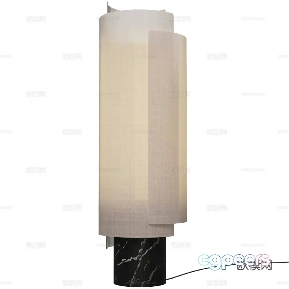 Punt Italian table lamp fabric table lamp 3d model