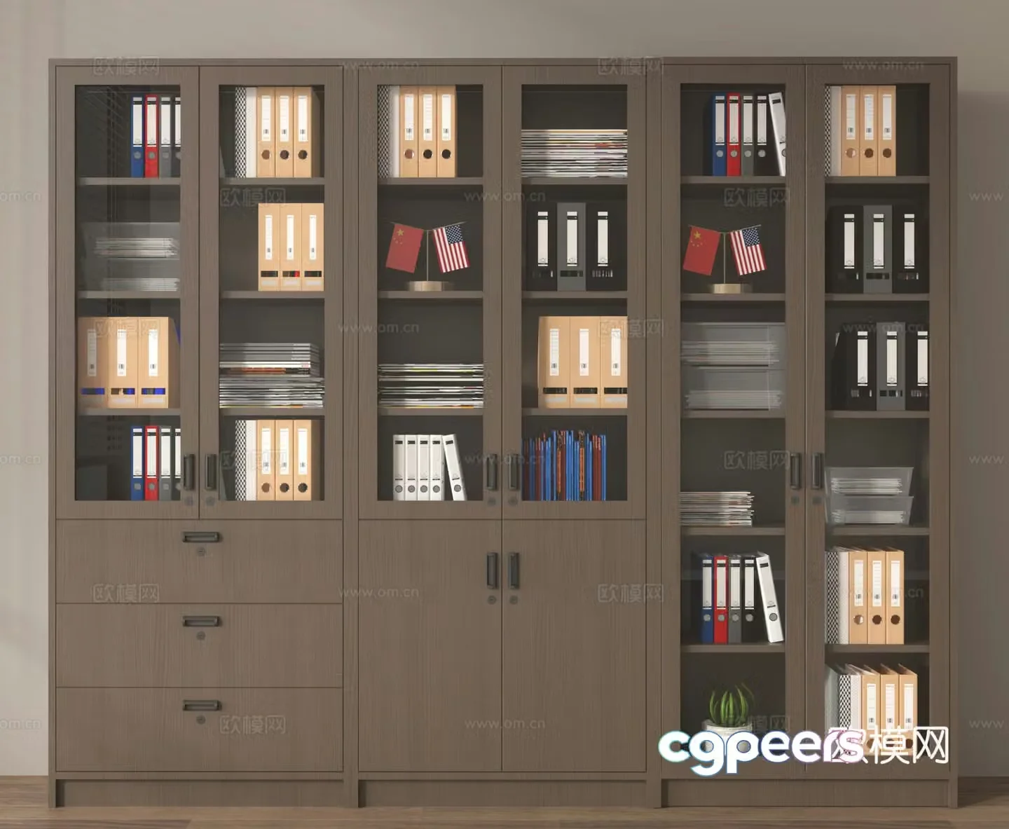 File cabinet Information cabinet Office cabinet File cabinet 3D model