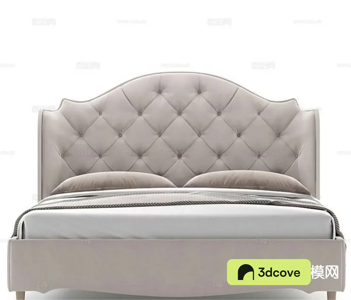 Simple European soft bed double bed