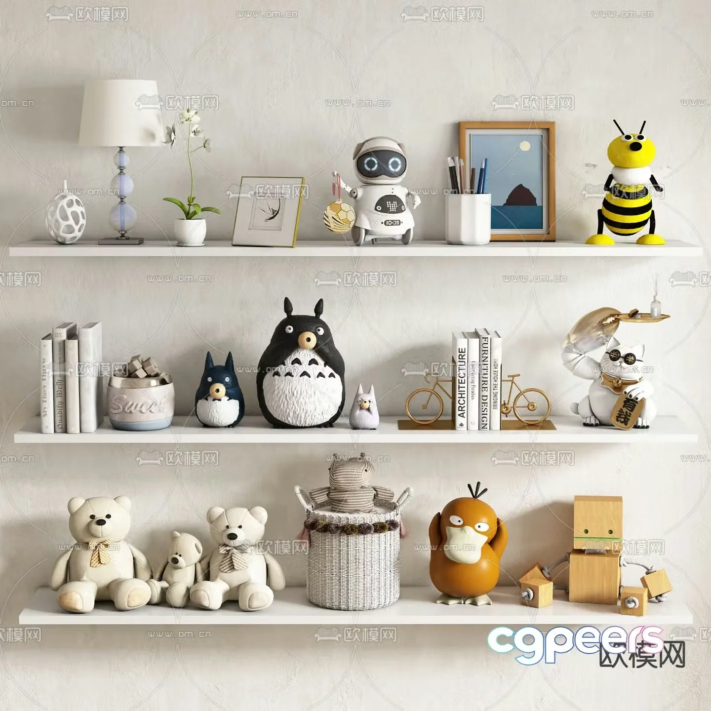 Children’s ornaments toys dolls 3d model