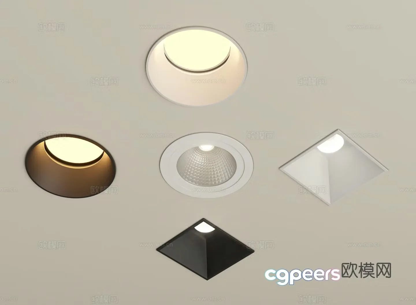 Modern downlight spotlight 3d model