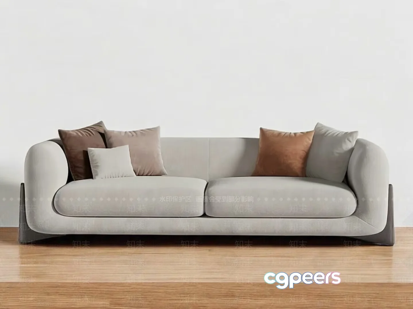 Gray Couch 3D Model – 12465 – VRAY Render