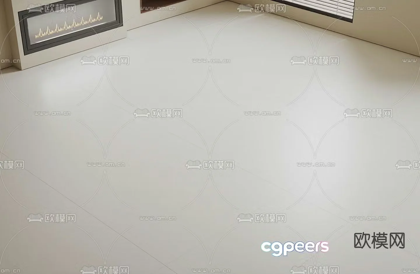 Cream white soft tiles ceramic tiles floor tiles 3d model