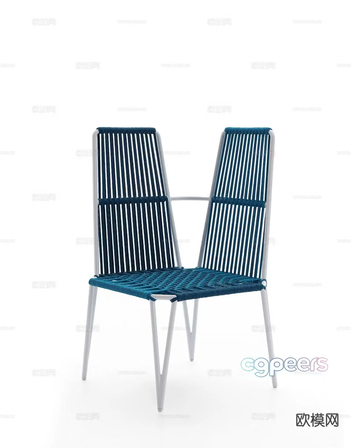 Modern garden chair single chair internet celebrity chair woven chair outdoor chair 3d model