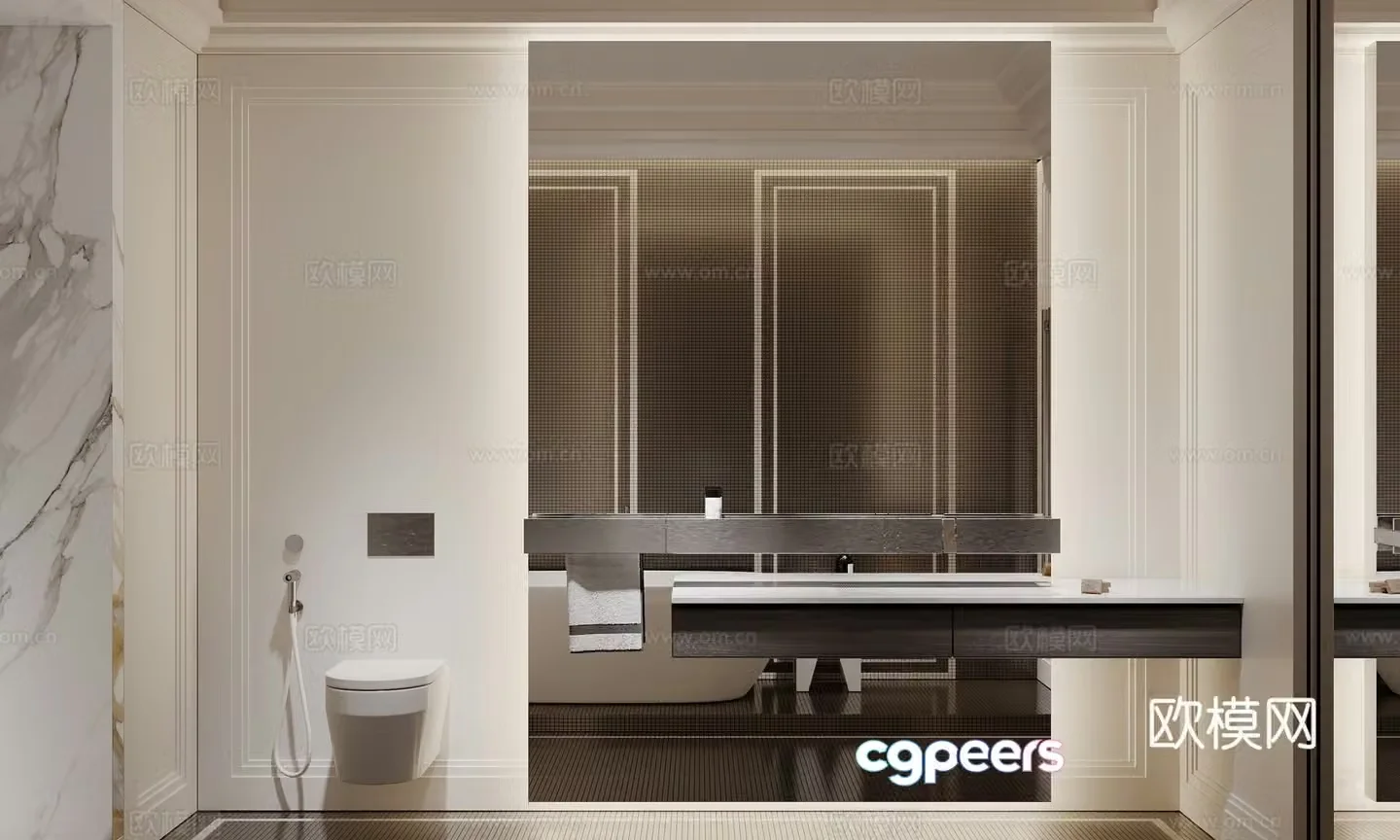 Modern bathroom 3d model