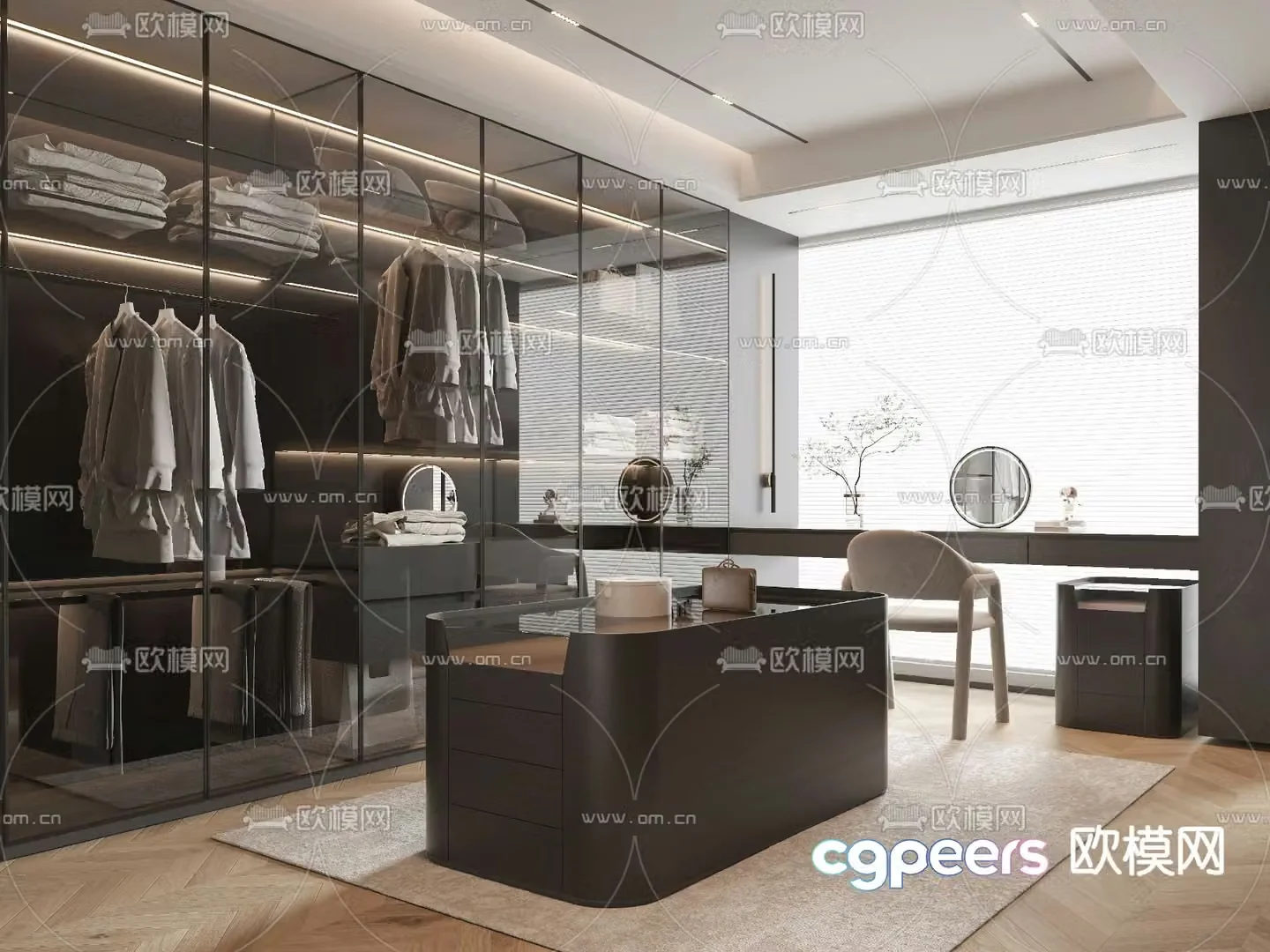 Modern cloakroom 3d model