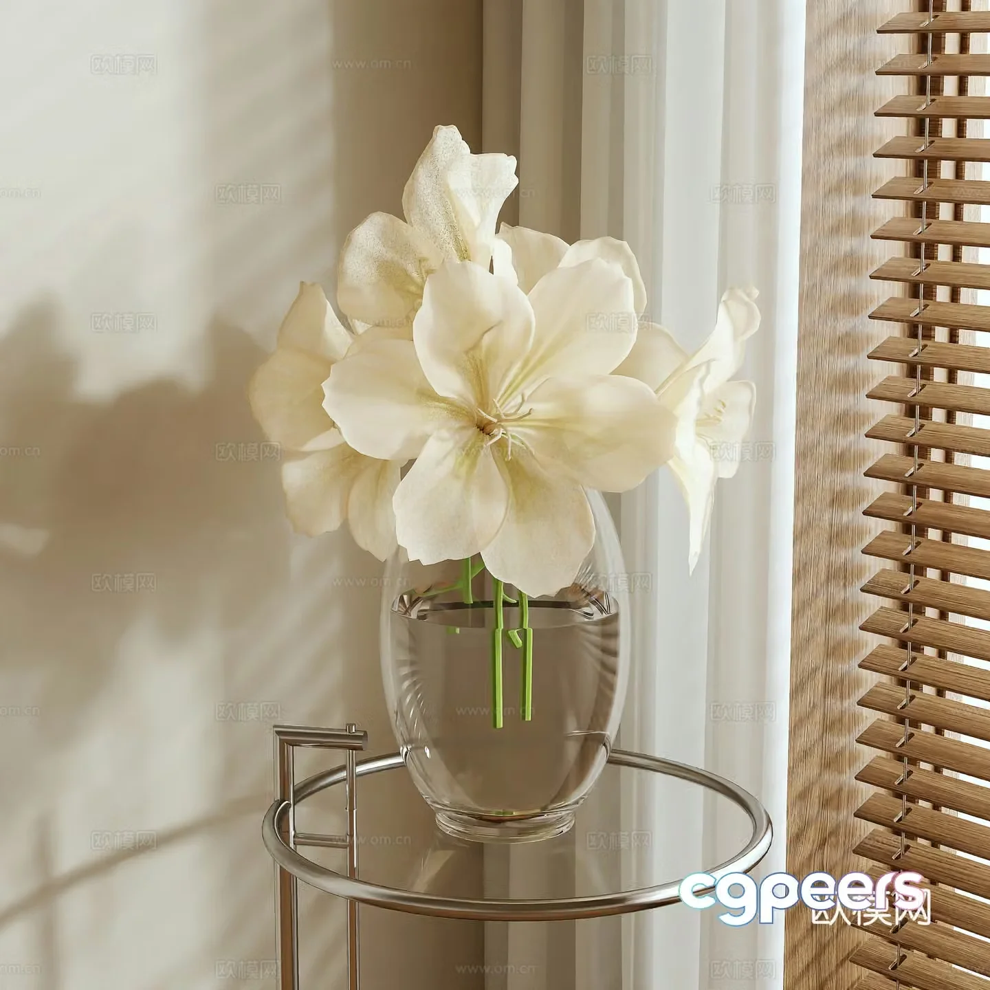 Vase Flower Art Flower Arrangement 3D Model