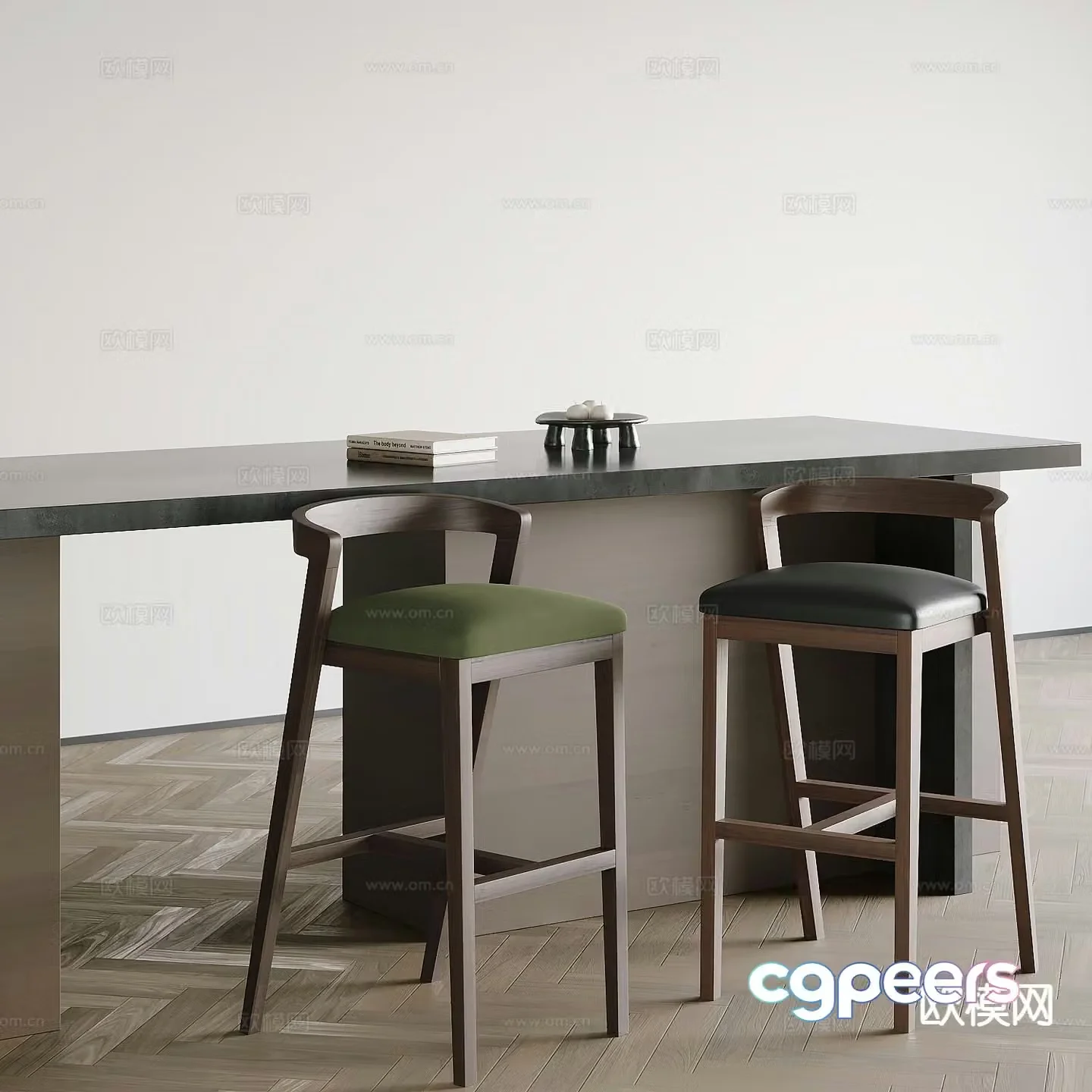 Medieval style bar chair bar 3d model
