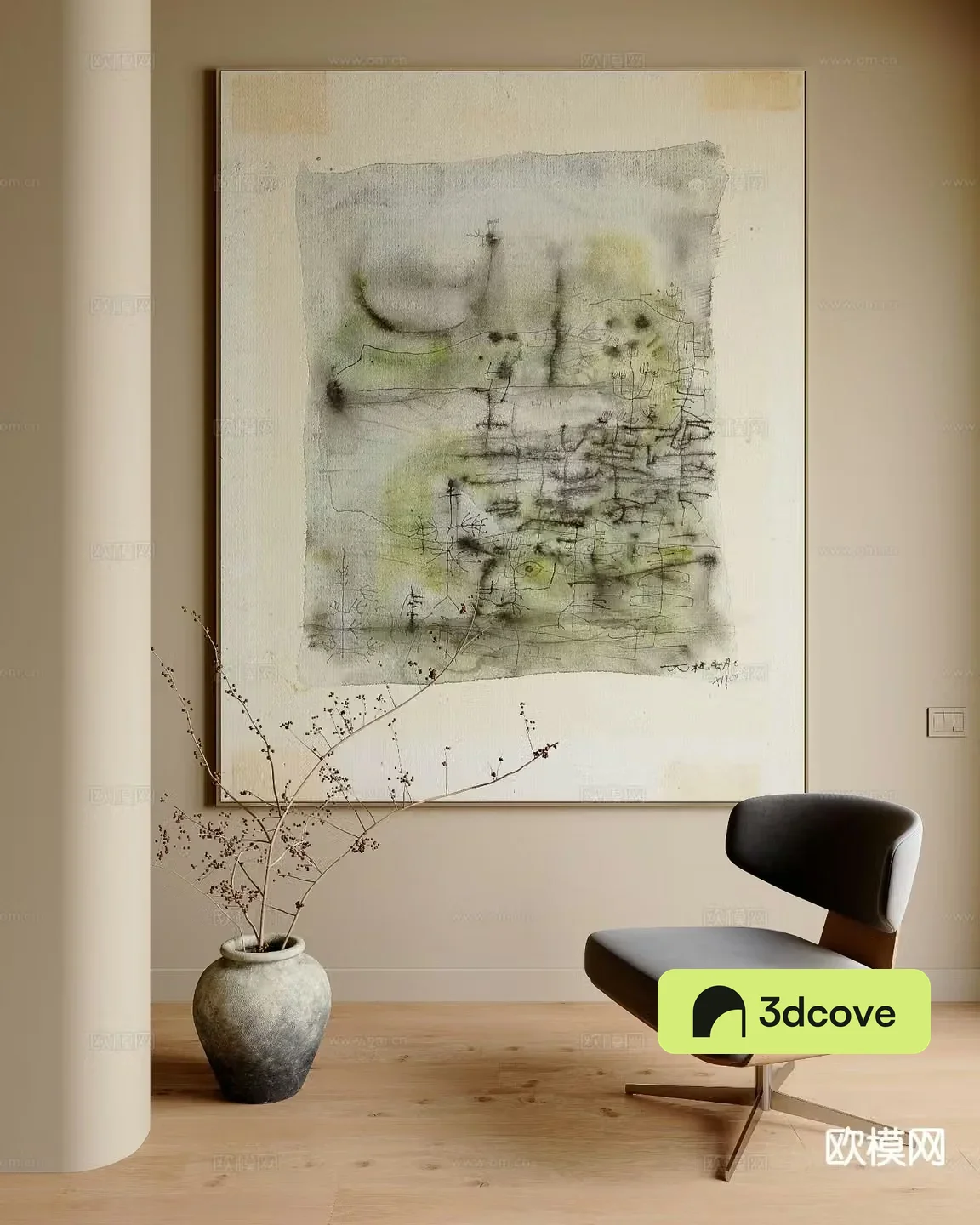 Wabi-sabi art painting texture painting decorative painting