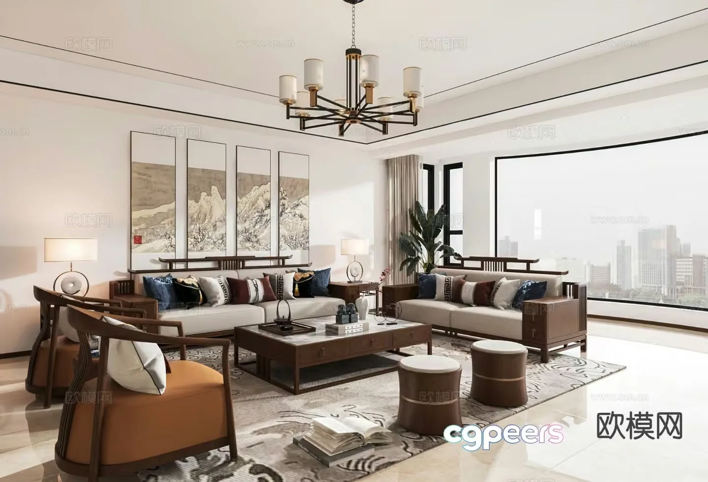 New Chinese restaurant 3D model