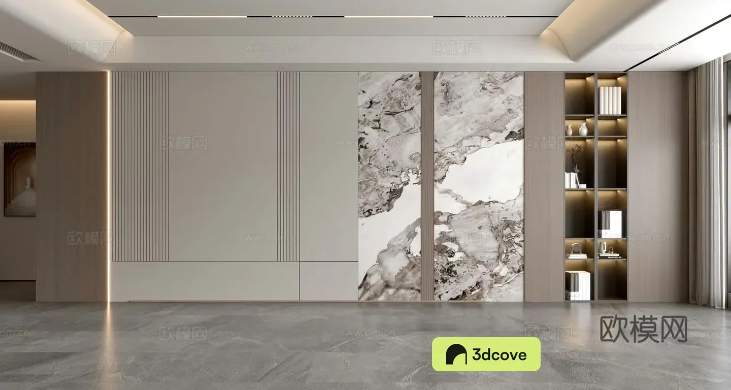 Modern minimalist sofa background wall