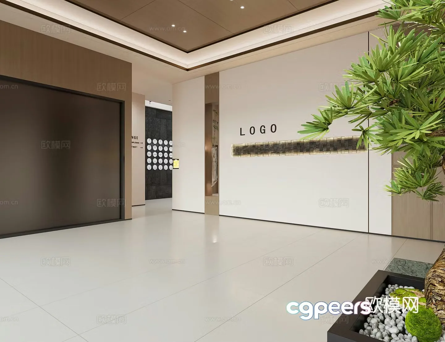 Modern Italian office hall Minimalist office hall Jiji office hall 3D model