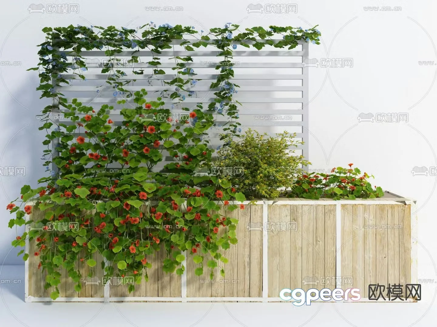 Plant pile plant wall green plant wall 3d model