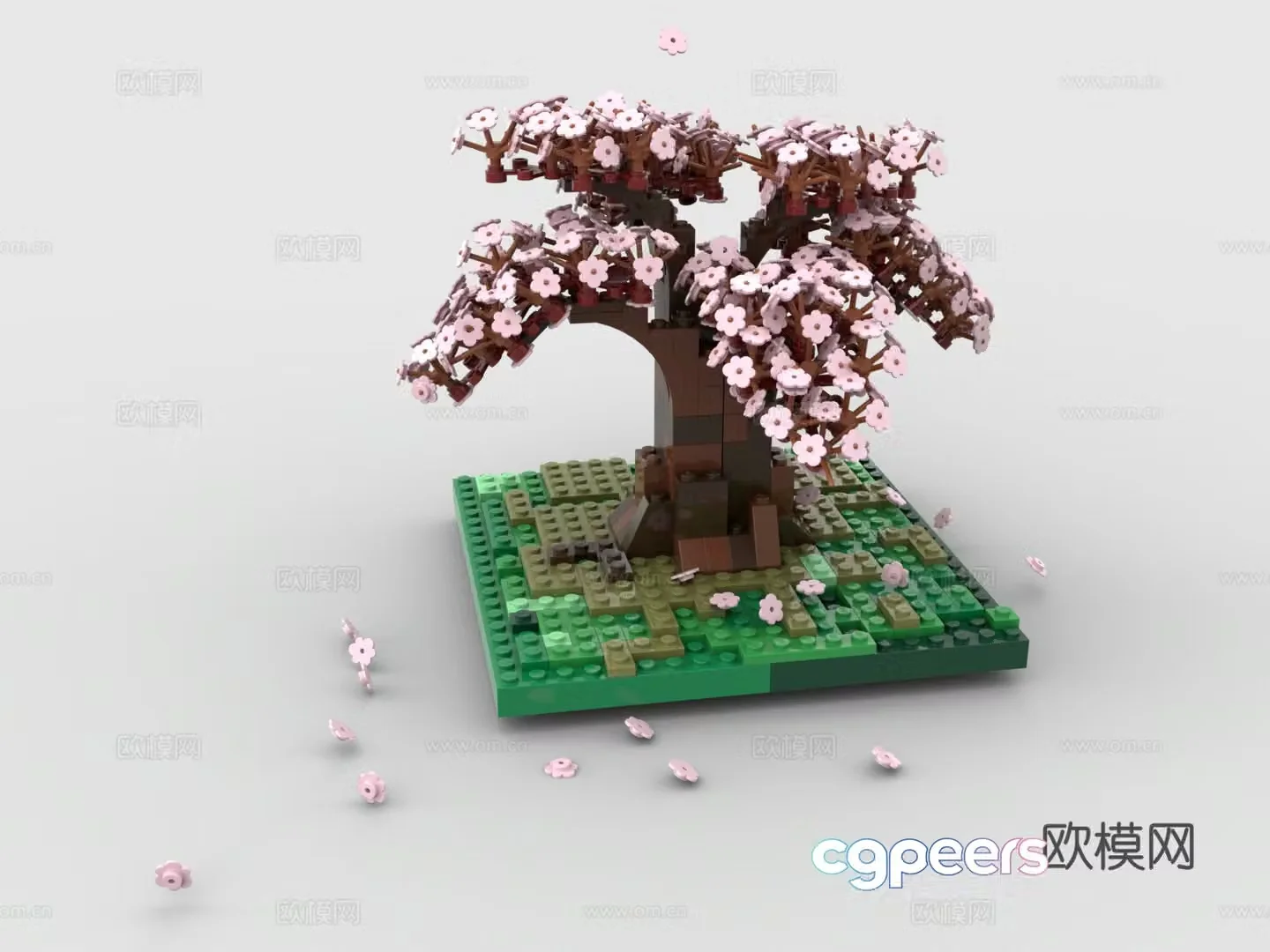 Lego LEGO Toy Building Blocks Sakura Tree Toy 3D Model