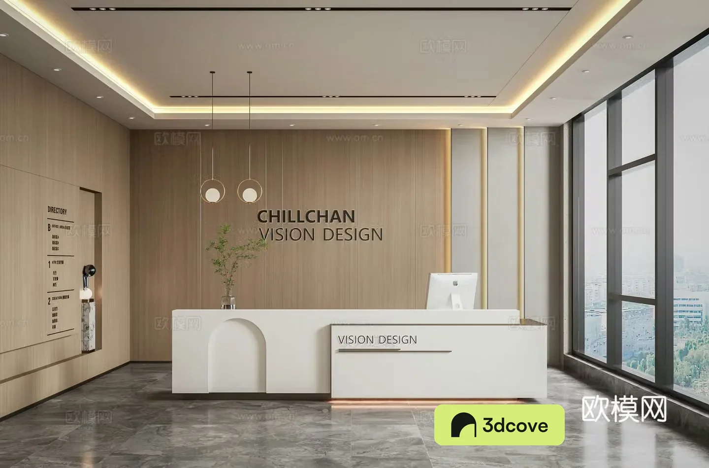 Modern company front desk