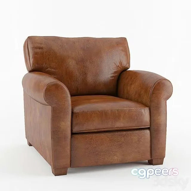 3ds Max Free – Crate & Barrel Carlton Leather Recliner