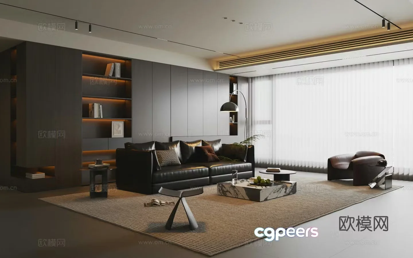 Italian living room 3d model