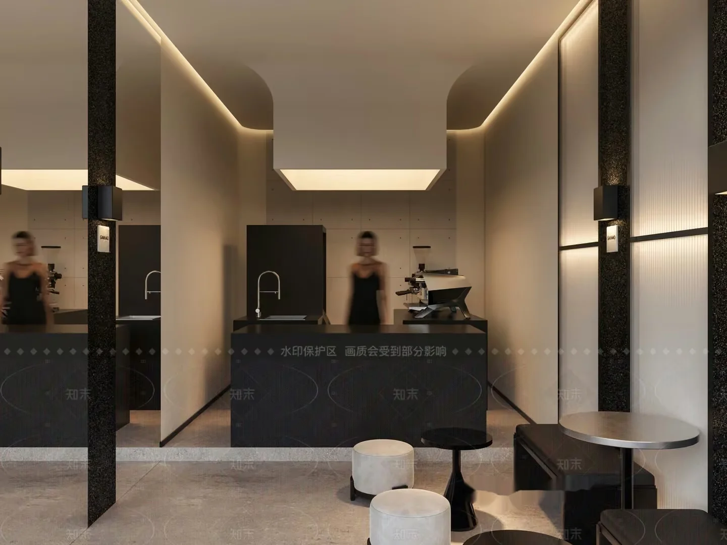 Modern Coffee Shop 3D Model – 187 – VRAY Render